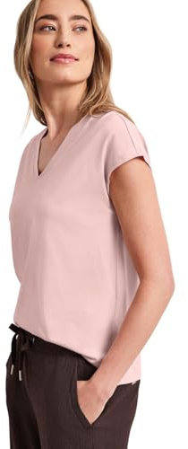 Street One Dropped Shoulder Shirt mit V-Neck minimal Rose 36