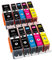 10 Druckerpatronen für Canon PGI-525BK CLI-526BK CLI-526C CLI-526M CLI-526Y / 2 x schwarz 2 x photoschwarz 2 x blau 2 x rot 2 x gelb Kompatibel