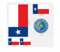 U24 Aufkleberbogen Texas Aufkleber Set Flagge Fahne