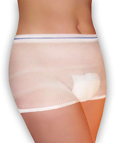 Wöchnerinnen Slips (5 Stk) Größe wählbar, waschbar Damen Wochenbett Panties Ideal für die Schwangerschaft, die Krankenhaus Tasche, nach der Geburt & Zuhause, Slip Vorteilspack, Weiss, Größe 2
