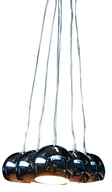 anTes interieur Hängeleuchte 6 Balls chrom mehrflammig (Pendelleuchte Hängelampe Deckenlampe Pendellampe Deckenleuchte)