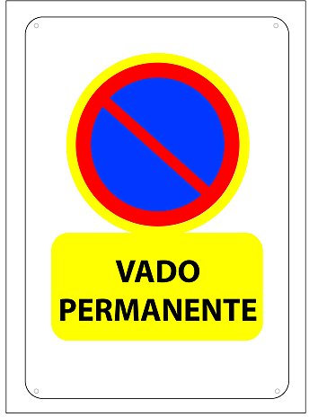 JAR 4052001 - Cartel obra vado permanente 3,2mm.