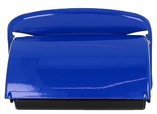tecuro Papierrollenhalter Messing (blau RAL 5002) mit Deckel und schwarzer Kunststoffrolle