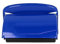tecuro Papierrollenhalter Messing (blau RAL 5002) mit Deckel und schwarzer Kunststoffrolle