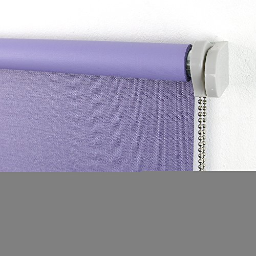 JalousieCrew Verdunkelungsrollo Kettenzugrollo Classic Plus Struktur Seitenzug Rollo Flieder lila - 60-140 cm Länge 175 cm Blickdicht Blickschutz Tür Fenster (140 x 175 cm)