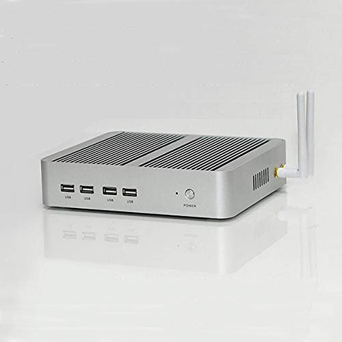 HSIPC 8th Generation Intel Core Kaby Lake R i5 8250U Industrial PC, Fanless PC, Mini PC with Rich IO: VGA HDMI Dual-DDR4 USB3.0 Aluminum Case 4K Display(8G 256G)
