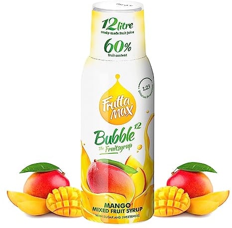 FruttaMax Mango Getränkesirup Frucht-sirup Konzentrat | weniger Zucker | mit 60% Fruchtanteil | 500ml