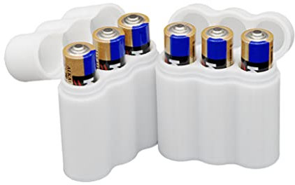 Protect Your Power - Slimline AAA Battery Case, Soft Durable material - Pack of 2 (Holds 3 Batteries)