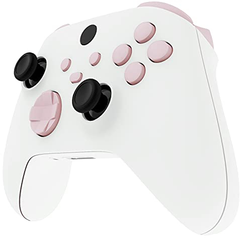 eXtremeRate Tasten Set für Xbox Series X/S Controller(Keine Buchstabenmarken), Ersatzteil Trigger Bumpers D-Pad ABXY Steuerkreuz Knöpfe Zubehör für Xbox Core Controller Model 1914-Pink