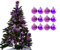 Simply Products Christmas Tree Decoration Baubles 3.8cm - Great Christmas Tree Hanging Ball Decorations, Matte & Glitter Baubles Pack of 12-3.8cm (Lilac Matte & Glitter)