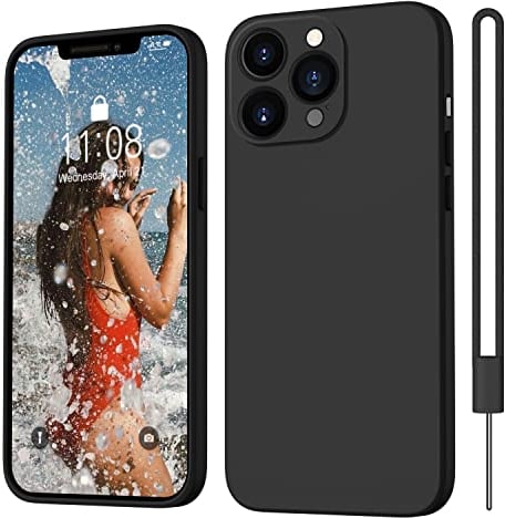 ORDA for iPhone 13 Pro Case Silicone Ultra Slim Soft Gel Rubber Cover for iPhone 13 Pro Phone Case Thin Anti-Scratch Microfiber Lining Compatible for 6.1 inch Black