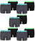 PUMA 10 er Pack Boxer Boxershorts Jungen Kinder Unterhose Unterwäsche, Farbe:376 - India Ink/Turquoise, Bekleidung:140