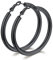 Bestyle Creolen Schwarz Damen Ohrringe Chirurgenstahl Frauen 30MM Klein Huggie Hypoallergen Ohrringe Edelstahl Klobige Creolen Chunky Earrings Helix Knorpel Ohrringe für Mädchen Freundin Mama
