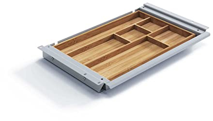 Eisnhauer® Unterbau-Schublade Grip M, für Büromaterial & Utensilien, ca. 42,5 x 26,5 x 3,7 cm (Silber)