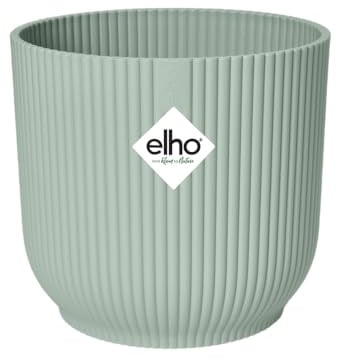 Elho Vibes Fold Round Mini 7 - Macetero por Interior - 100% Plástico Reciclado - Ø 7.0 x H 6.5 cm - Verde/Verde Sorbete