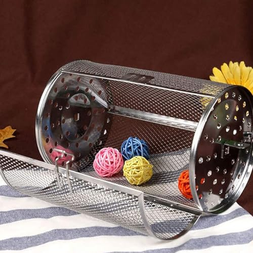 HERCHR Asador de Acero Inoxidable, asador, asador, asador, asador, café, asador, asador, asador, Tambor, Horno, Cesta para Cacahuetes, nueces secas, Granos de café, Barbacoa