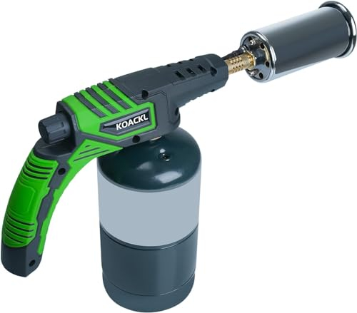 KOACKL Powerful Propane Torch Head, Campfire Starter, Charcoal Lighter, Welding Torch Head by MAPP, MAP/PRO, for Searing Steak, Soldering, Brazing, Stripping Paint(Tank Not Included)