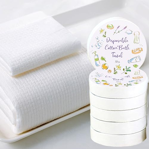 coldchill Toalla de baño comprimida grande de 55 x 27 pulgadas, toallas de baño desechables de algodón, portátiles, ligeras y reutilizables, adecuadas para senderismo, camping, playa, natación y