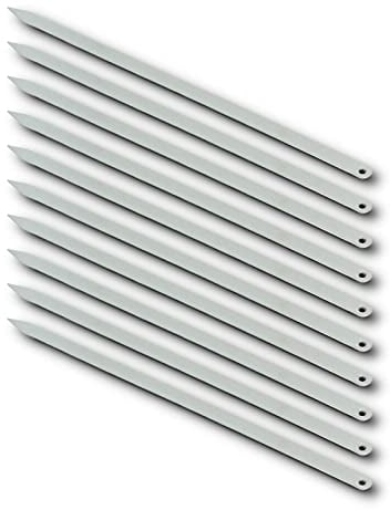 HOOZ Grillspieße 50 cm im 12er Set - Robuste Edelstahl extra lange flache Spieße - 12 Stück - perfekt für Fleisch, Fisch, Obst, Gemüse - Schaschlikspieße und Adana Spieße - für alle Grills