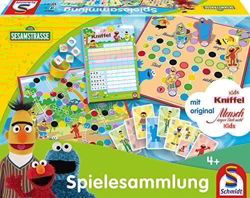 Schmidt Spiele 40646 Kinderspielesammlung im Sesamstraße Design [Exklusiv bei Amazon]