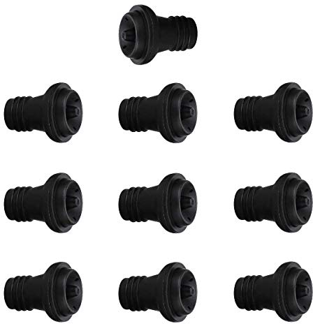 10 Pcs Bottle Stopper Reusable Silicone Vacuum Pump Stopper for Wine Beer Champagne Alcohol Sparkling Wine Black