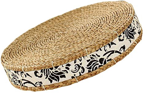 Homoyoyo Kissen Meditationskissen Rundes Gewebtes Bodenkissen Yogamatte Für Raumdekoration Und Teezeremonie