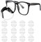 Voarge 24 Stück Klebstoff Augen Brille Nasen Pads, D Form Stick auf Anti-Rutsch Weiche Silikon, Rutschfeste Selbstklebende Nasenpads, brillenpads Silikon Ovale 15 mm (Weiß)