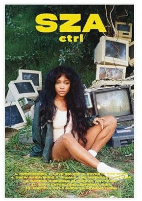 Pop Sänger SZA Ctrl Album Cover 1 Poster Leinwand Poster Wandkunst Dekor Druck Bild Gemälde für Wohnzimmer Schlafzimmer Dekoration ungerahmt 30 x 45 cm