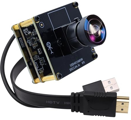 Svpro Telecamera HDMI USB 4K grandangolare Modulo fotocamera per computer monitor proiettore Dual Output Lightburn Camera 2X Digital Zoom Webcam Board H.264 8MP UVC USB2.0 Laser Engraver camera,120°