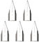 HUANIZI 5PCS/Pack Replacement Pen Nib 0.38mm/0.5mm Nibs EF/F Straight Pen Tips Office School Home Stationery Repair Accessories Fountain Pen Nibs Replacement Fine Broad