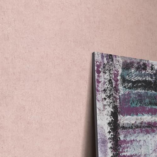 Papier peint Erismann, Vinyle sur intissé, Aspect béton, Style industriel, Rose