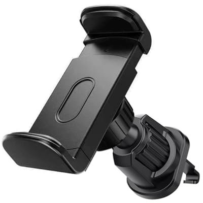 ICOVERI Soporte Móvil Coche Universal, Soporte Teléfono Coche para iPhone y Otros. Sujeción Rejilla Ventilación, Fijación Estable, Rotación 360°, Vertical/Horizontal, Conducción Segura. 4.0''-7.0''