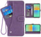 ELISORLI Phone Cover for Sony Xperia 10 IV Wallet Case Wrist Strap Slot Mobile Magnetic Leather Credit Card Holder Folio Purse Stand Cell Accessories Experia 10IV 5G XQ-CC72 Girls Women Men Purple