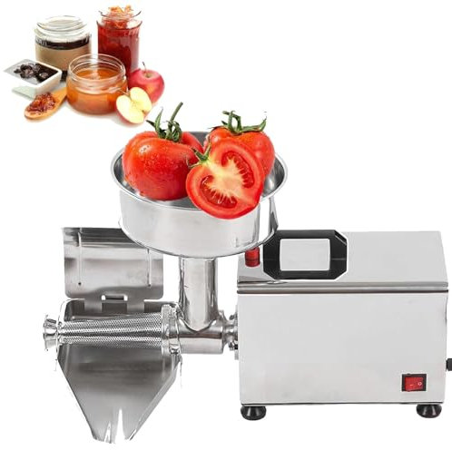 RayGenius Macchina del Colino del Pomodoro, Macchina della Marmellata dell'Acciaio Inossidabile 370w, Macchina della Marmellata della Pressa della Frutta, Marmellata della Fragola。