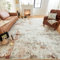 Guchuang Bedding Teppich Wohnzimmer Schlafzimmer 150x210CM Waschmaschine Waschbarer Rutschfest Modern Abstrakt für Esszimmer und Balkon, Braun
