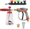 BEAR FORCE Pressure Washer Spray Gun Power Washer Short Gun with M22 Inlet-14mm & Foam Cannon Foam Gun with 5 Nozzles Tips #035 & 3/8'' Quick Connector, Additional Orifice Nozzle 1.10mm Car Washing