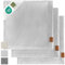 Miqio® - Design Leinen Geschirrtücher, Handtücher, Trockentücher - Halbleinen (55% Leinen 45% Baumwolle) - 70x45 cm - Leinen Küchentücher 3er Set - Ökotex Zertifiziert - Hellgrau