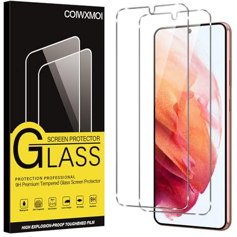 Coiwxmoi 2 Pezzi Vetro Temperato per Samsung Galaxy S21 5G 6,2, HD Chiaro Ultra Trasparente, Ultra Resistente, Durezza 9H, Senza Bolle, Anti Graffio Pellicola Prottetiva per Samsung S21 5G