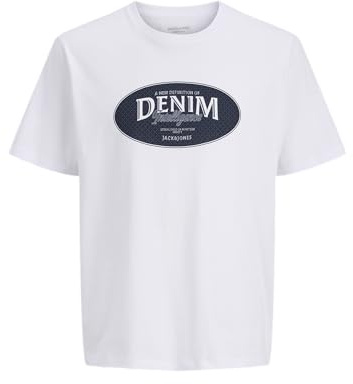 JACK & JONES Herren Jjedover Denim Tee Ss O-Neck Noos