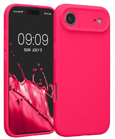 kwmobile Hülle kompatibel mit Apple iPhone Air - Hülle Silikon gummiert - Handyhülle - Handy Case in Neon Pink
