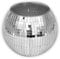 Fyne-Finds Round Glass Disco Ball Plant Pot Disco Ball Vase 12cm, 5inch Utensils Holder Garden Flower Planter Home Decor