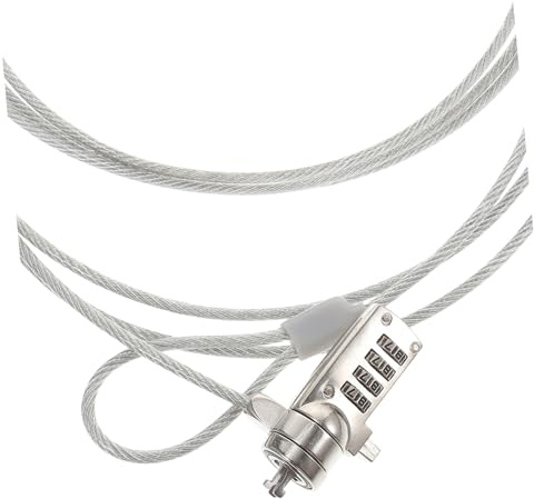 ROMISBABA Laptop Locking Cable Password Portable Notebook Lock 1.8m Steel Wire Anti-theft Security Cable for Tablets and Monitors Business Use
