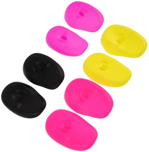 TEHAUX Protège-oreilles en Silicone Imperméables pour Teinture de Cheveux, Résistant à Haute Température, 4 Paires Colorées, Protections D’oreilles Professionnelles pour Salon et Usage