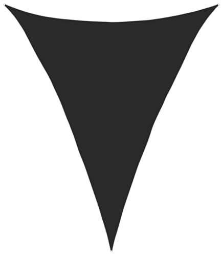 Yisssmeng Tenda da sole 5 x 6 x 6 m, colore nero, in HDPE traspirante, 160 g/m², con occhielli in acciaio inox, protezione dai raggi UV, impermeabile e antivento, design robusto per giardino, terrazza