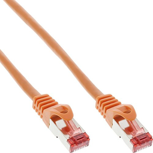 InLine 76450O S/FTP Patchkabel (250MHz, PVC, Kupfer, 0, 5 m) Orange