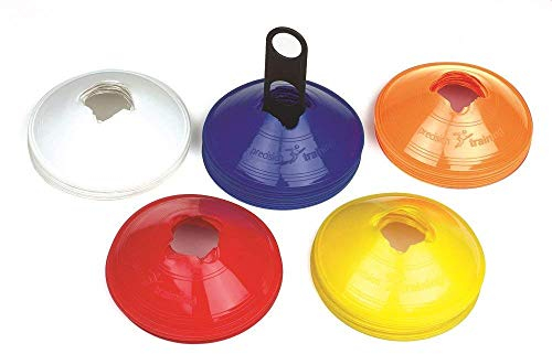 Precision Training saucer cones - marker/boundary cones - set of 50 - mixed colours