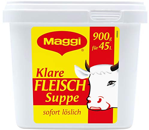 MAGGI Professional Klare Fleischsuppe, sofort löslich, Ergiebigkeit 45L, 1er Pack (900g GastroBox)