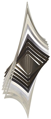 A2001 - steel4you SKARAT hochwertiges 3D Windspiel aus Edelstahl - Raute 19cm x 19cm - Made in Germany