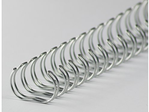 r&b 34RM111-SV Drahtbinderücken 34 Ringe 11.1 mm, 7/16 Zoll, 3:1 Teilung, 100 Stück, silver