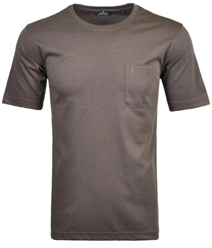 RAGMAN Herren Softknit T-Shirt Rundhals Macchiato-870, L